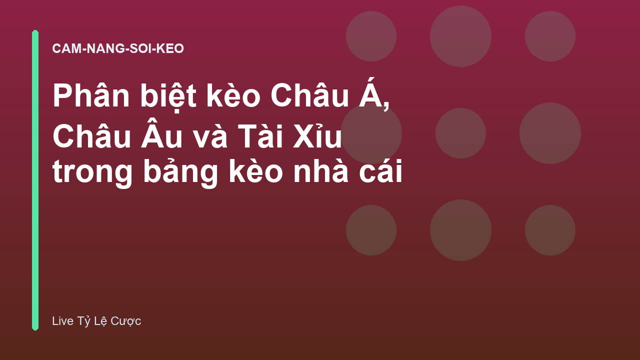 Read more about the article Phân biệt kèo Châu Á, Châu Âu và Tài Xỉu trong bảng kèo nhà cái